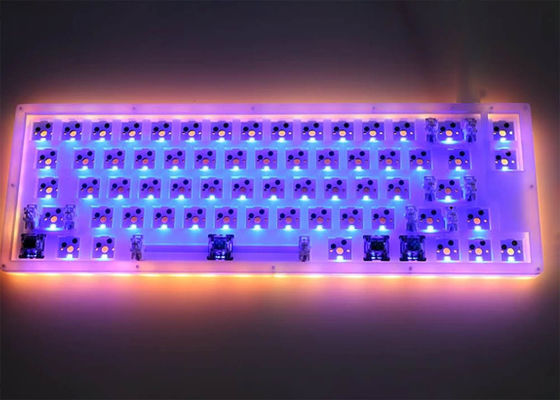 3 Pin Keyboard Kustom PCB RGB Kbd75v2 Hot Swapable PCB Oranye